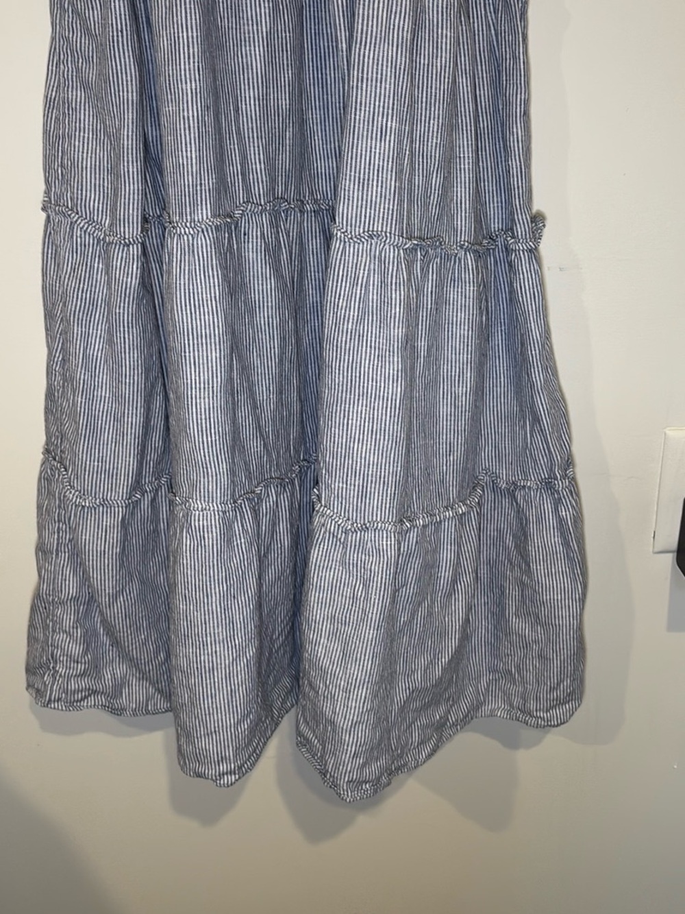 Quince Striped Smocked Maxi Dress with Ruffled Straps - Picture 8 of 10
